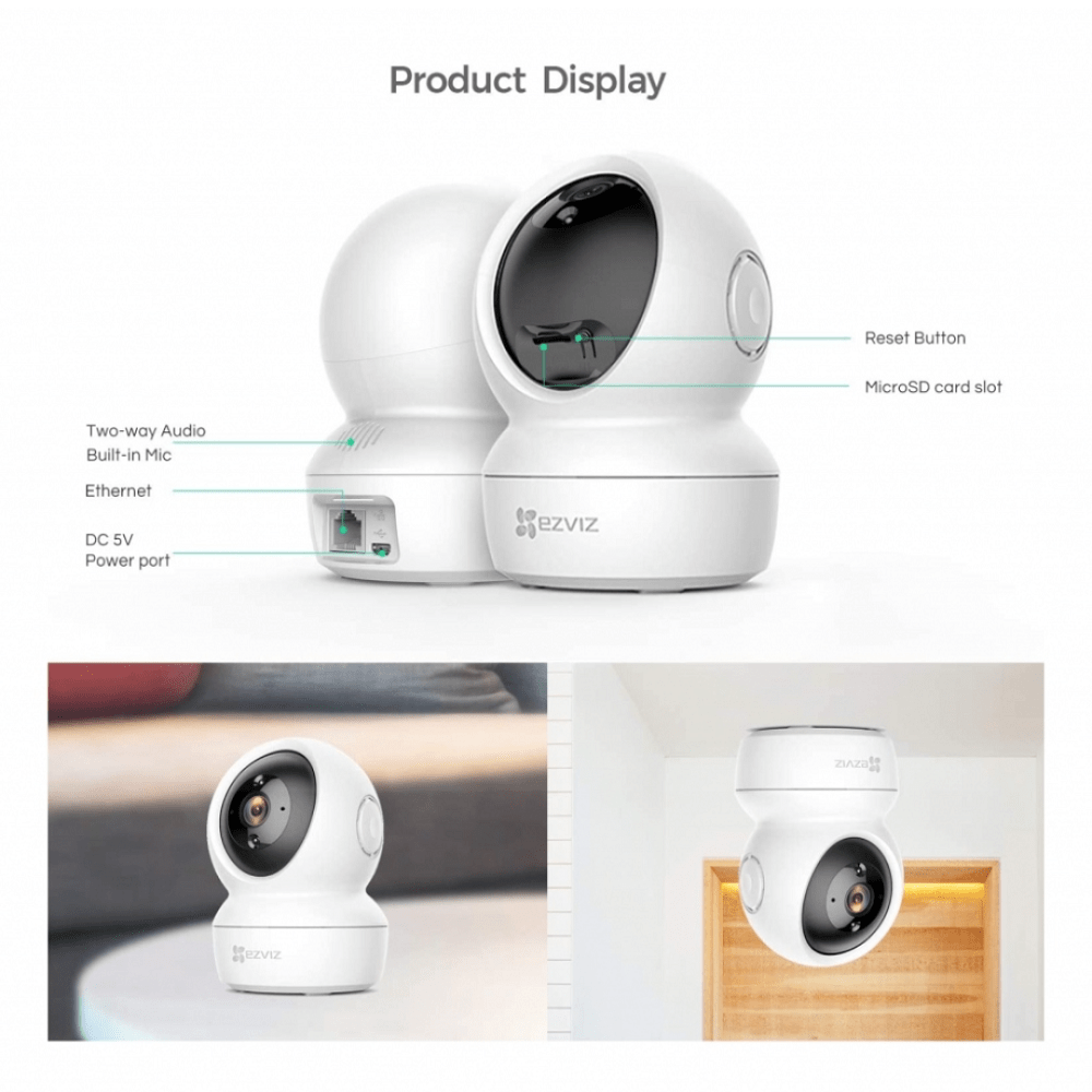EZVIZ H6C PRO 3K Cámara de Seguridad WIFI 5MP 2.4/5GHZ Alexa