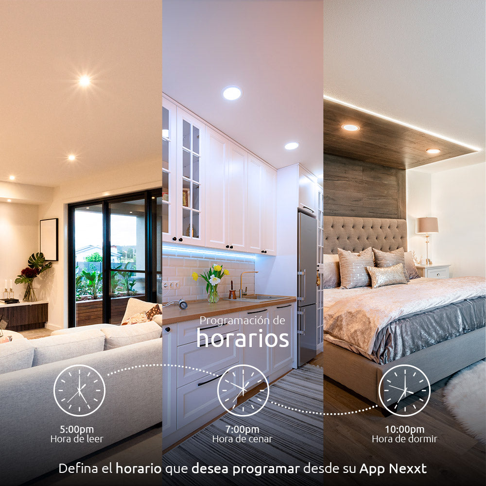 NEXXT SOLUTIONS NHB-W710 Lampara Redonda Luz Led Inteligente Empotrable WIFI