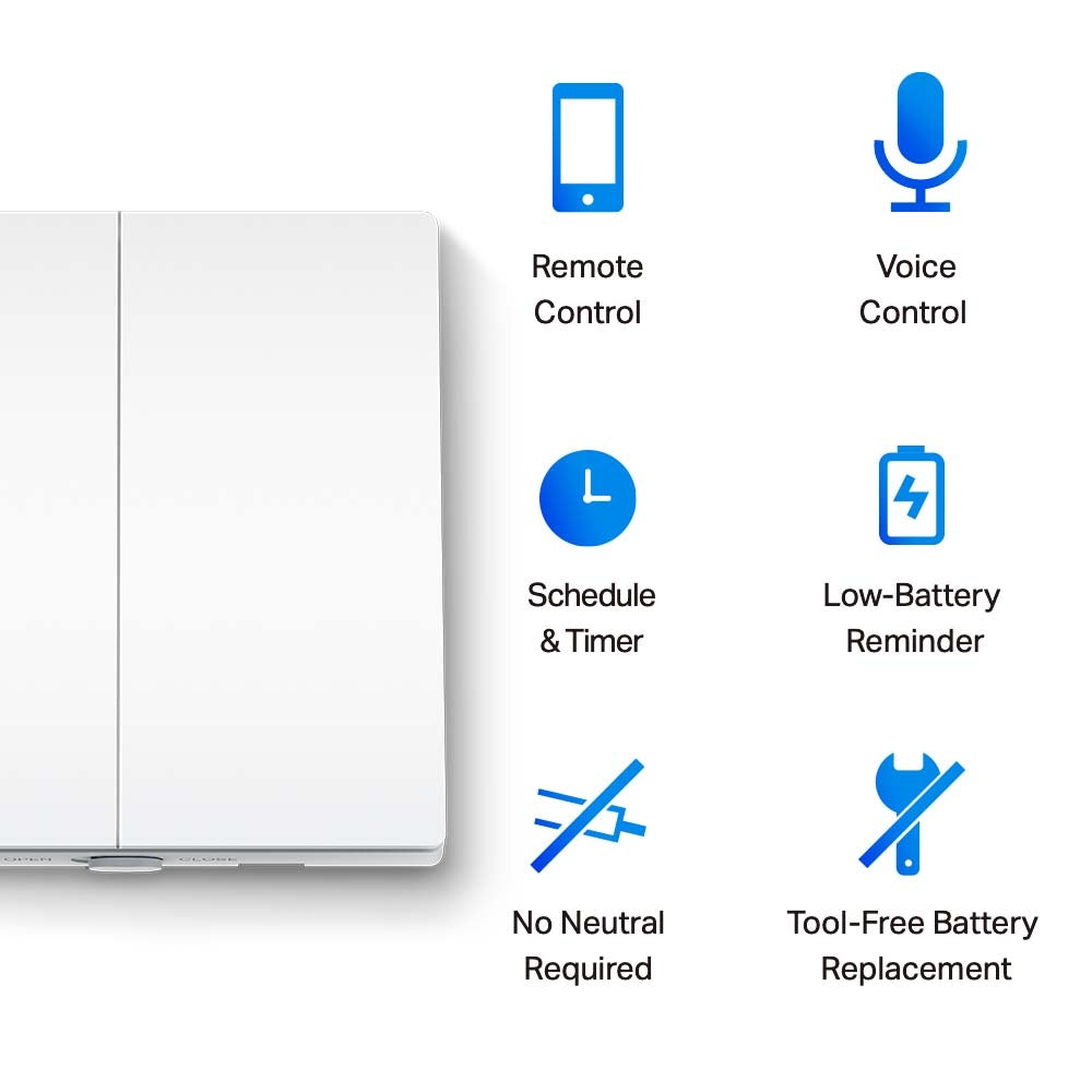 TP-LINK TAPO S220 Interruptor Doble de Pared Inteligente
